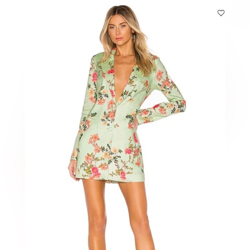 Lovers and Friends Miller Blazer Mini in Sage Floral XS